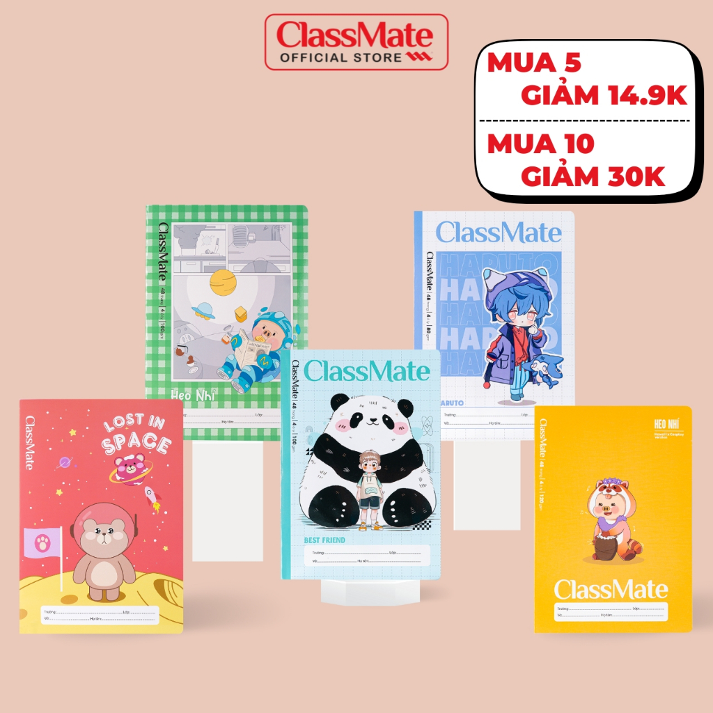 Vở Ô Li Classmate  Vở 4 ÔLy 2.5x2.5mm 48/80/120 Trang Vở ÔLi 100gsm 80gsm 120gsm Giấy Cao Cấp Cho Cá