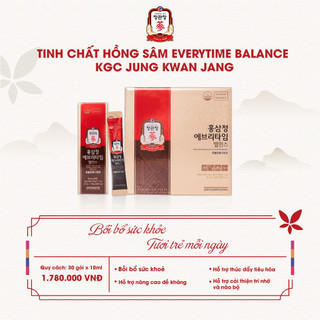  Tinh Chất Hồng Sâm Hàn Quốc KGC Jung Kwan Jang Everytime Balance - 30 gói x 10ml 