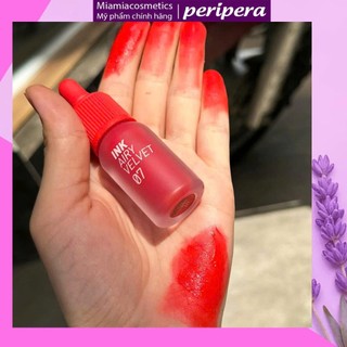  Son Ink Airy 07 Heart Grape Fruit Đỏ Cam Kem Lì Peripera Ink Airy Velvet Lip Tint  4ml 