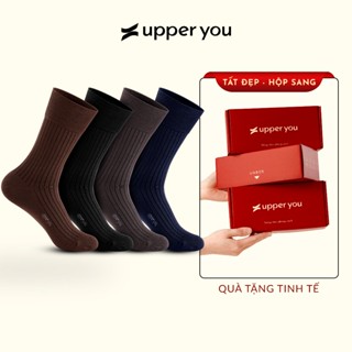  Tất Vớ Giày Tây Cao Cấp Cotton Úc UPPER YOU Signature Không Đường May Thoáng Mát Cho Dân Văn Phòng - SNM4001 