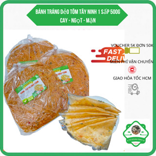 0.5kg Bánh tráng dẻo tôm Tây Ninh, bánh loại 1 ngon,cay, mềm dẻo!