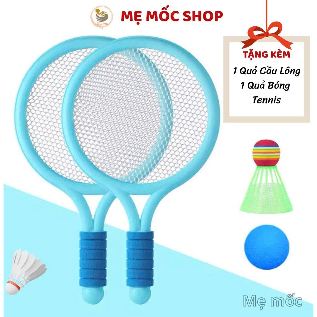 Bộ Vợt Cầu Lông Đồ Chơi Ngoài Trời Cho Bé Memocshop Tặng Kèm 1 Quả Bóng Tennis Và 1 Cầu Lông