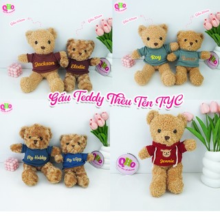  Gấu Teddy Thêu Tên Theo Yêu Cầu Gấu Bông Thêu Tên Cho Bé Gấu Teddy 30cm Và 40cm Thêu Tên 