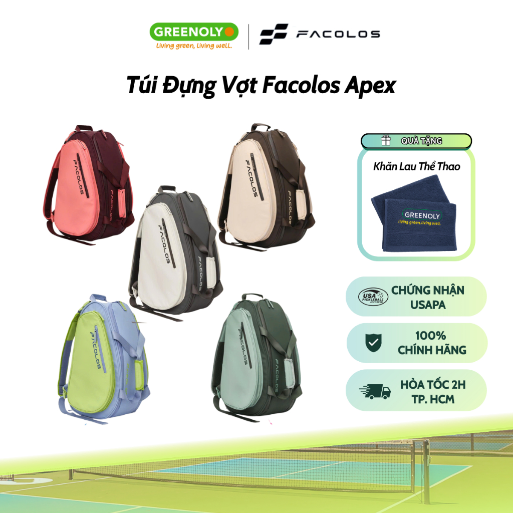 Facolos Túi Đựng Vợt Pickleball Apex - 5 Phối Màu