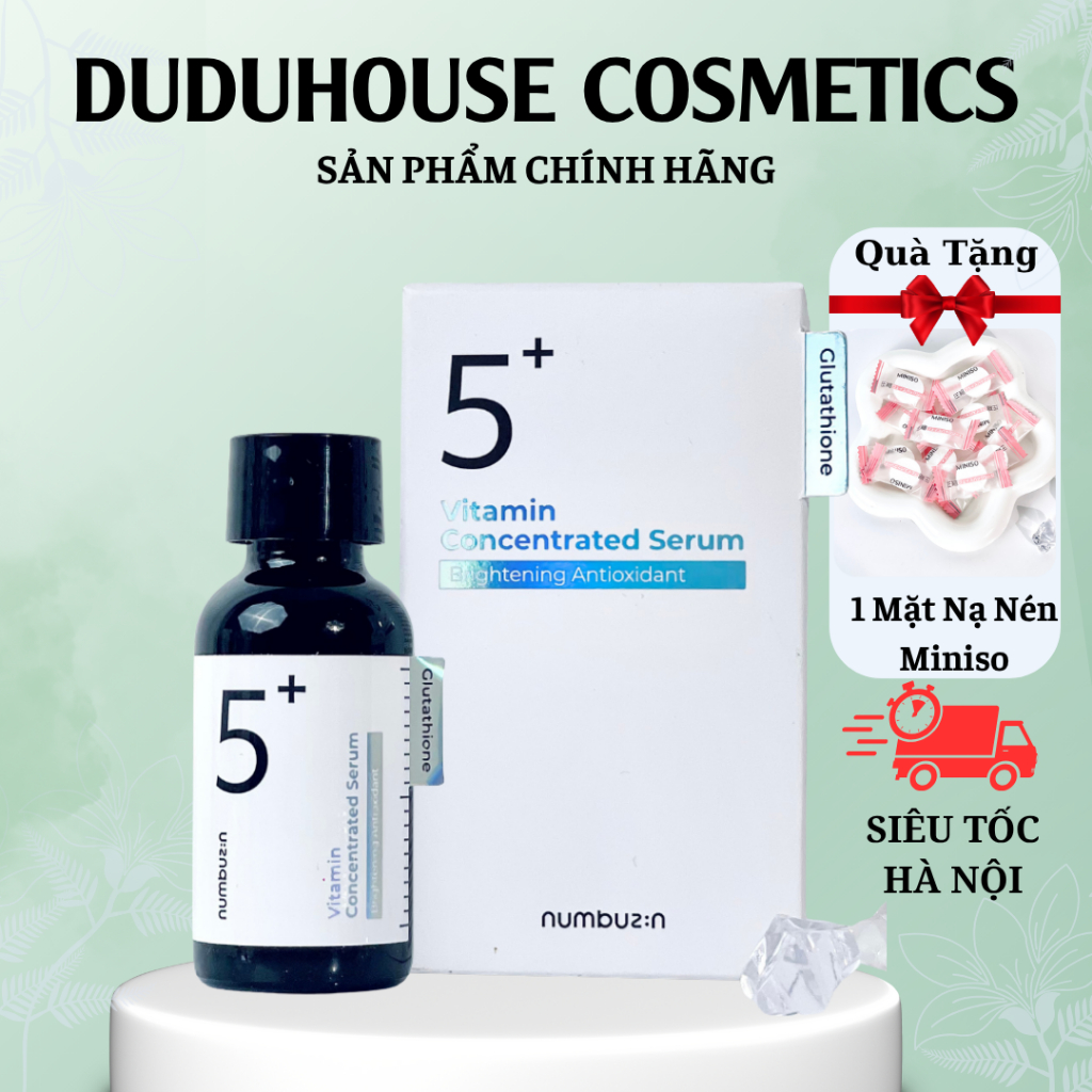 Serum Dưỡng Trắng Numbuzin No5+ Vitamin Concentrated Brightening Antioxidant 30ml Duduhouse