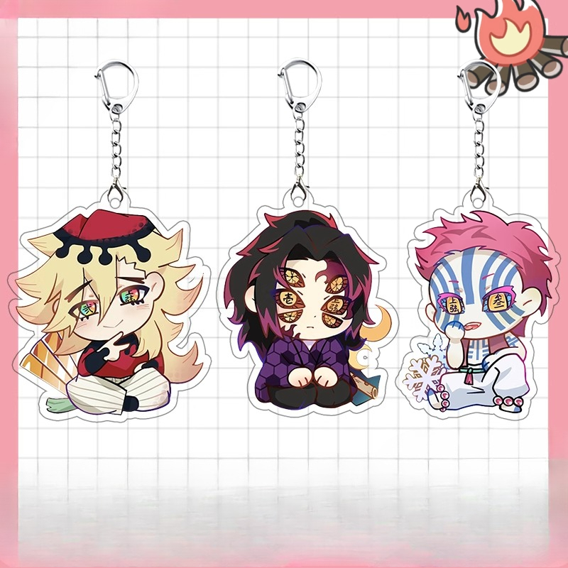 Móc khoá Demon Slayer Kokushibo Akaza Anime dễ thương ver ngồi