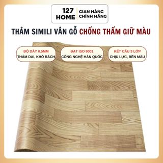  Thảm Trải Lót Sàn Simili Giả Gỗ 0.5mm Thảm Nhựa Vân Gỗ Chống Thấm Tốt Dễ Vệ Sinh Trang Trí Cửa Hàng 