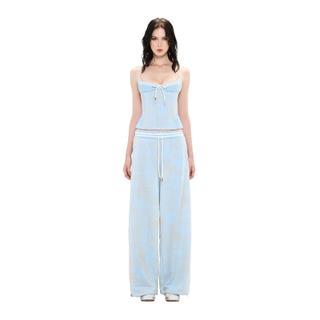  LSOUL Jaby Set Áo Corset Hai Dây Co Giãn Ôm Body + Quần Dài Lưng Chun Ống Balloon A25072833 Q25070259 