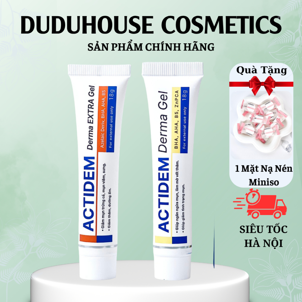 Gel Actidem Derma Extra Gel giảm mụn mờ thâm mụn ngăn ngừa mụn tái phát 18g Duduhouse