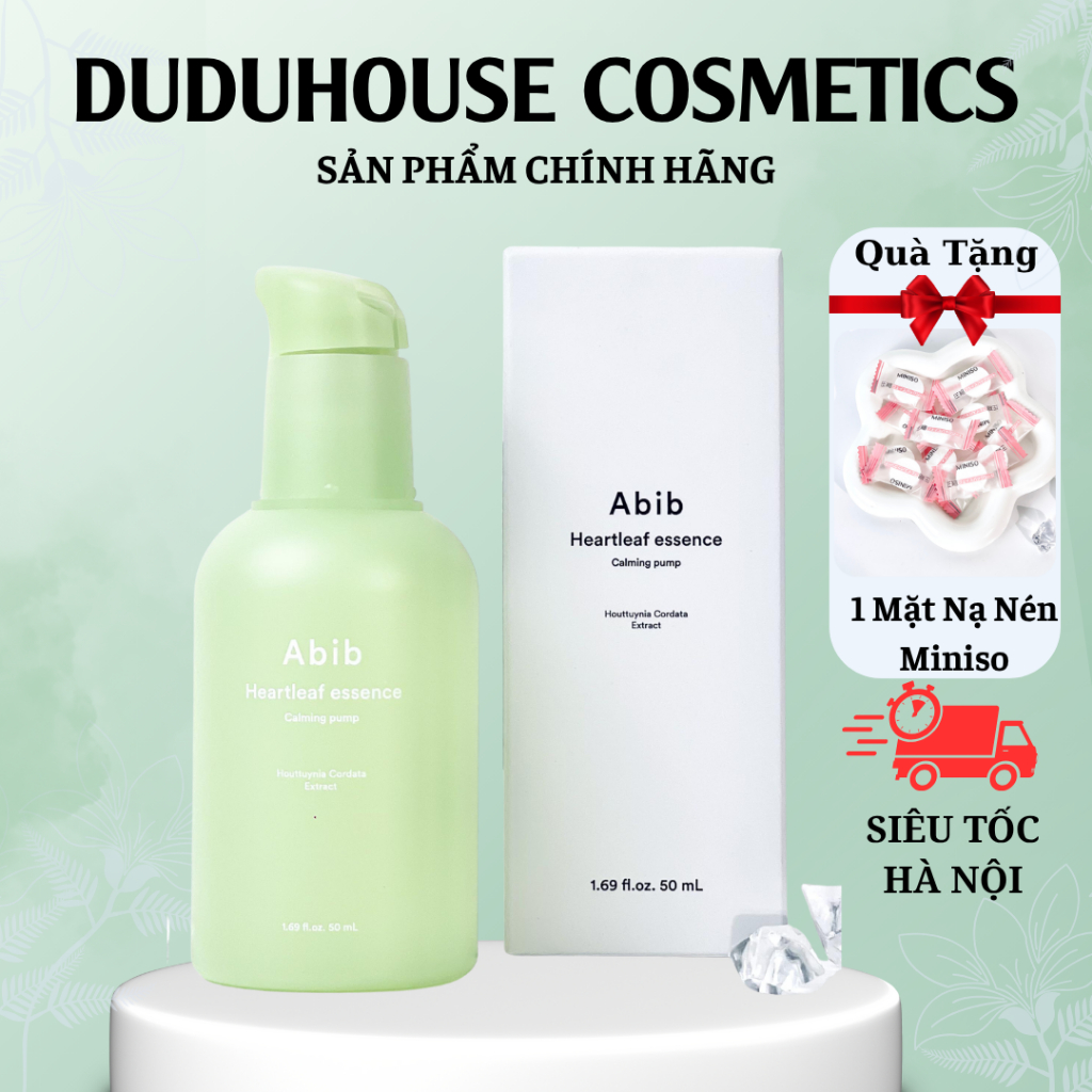 Tinh Chất Diếp Cá Abib Heartleaf Calming Pump Essence Serum Làm Dịu Da Kiềm Dầu 50ml Duduhouse