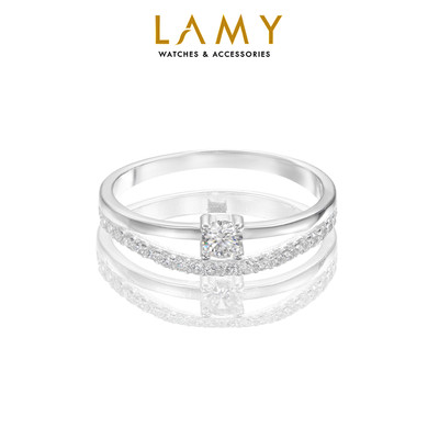Nhẫn bạc nữ LAMY Glittering Modern Ring Silver 8215 - Nhẫn bạc ta cao cấp