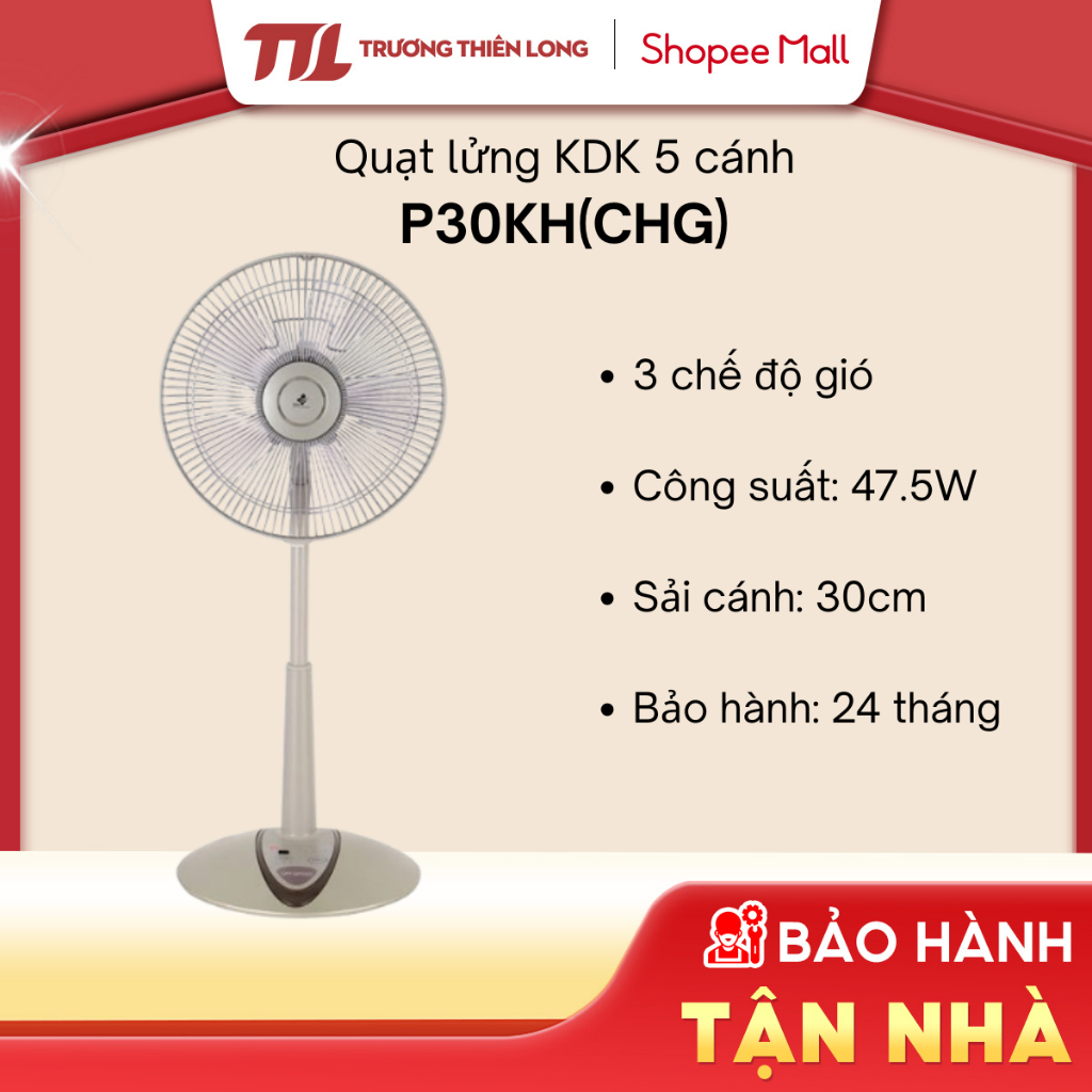 P30KH(CHG) - Quạt Lửng KDK 5 Cánh - [GIAO TOÀN QUỐC]