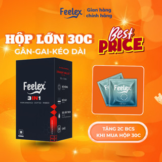  Bao cao su Feelex gân gai nhiều gel nhiều mùi hương 