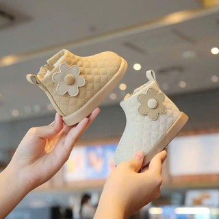  Giày cao cổ cho bé gái Giày Bốt HOA bé gái từ 1-5 tuổi chần trám có lót lông siêu ấm xinh xắn dễ thương BOT03 