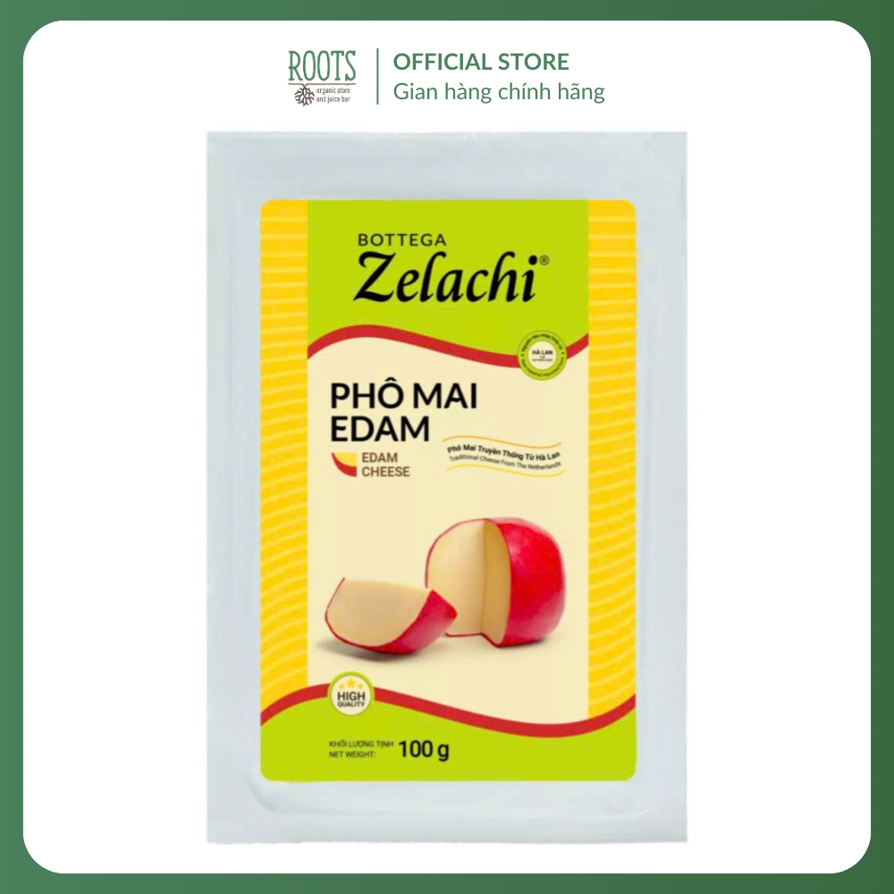 (Ship hỏa tốc) BOTTEGA ZELACHI - Phô Mai Edam Khối, Edam Cheese (100g)
