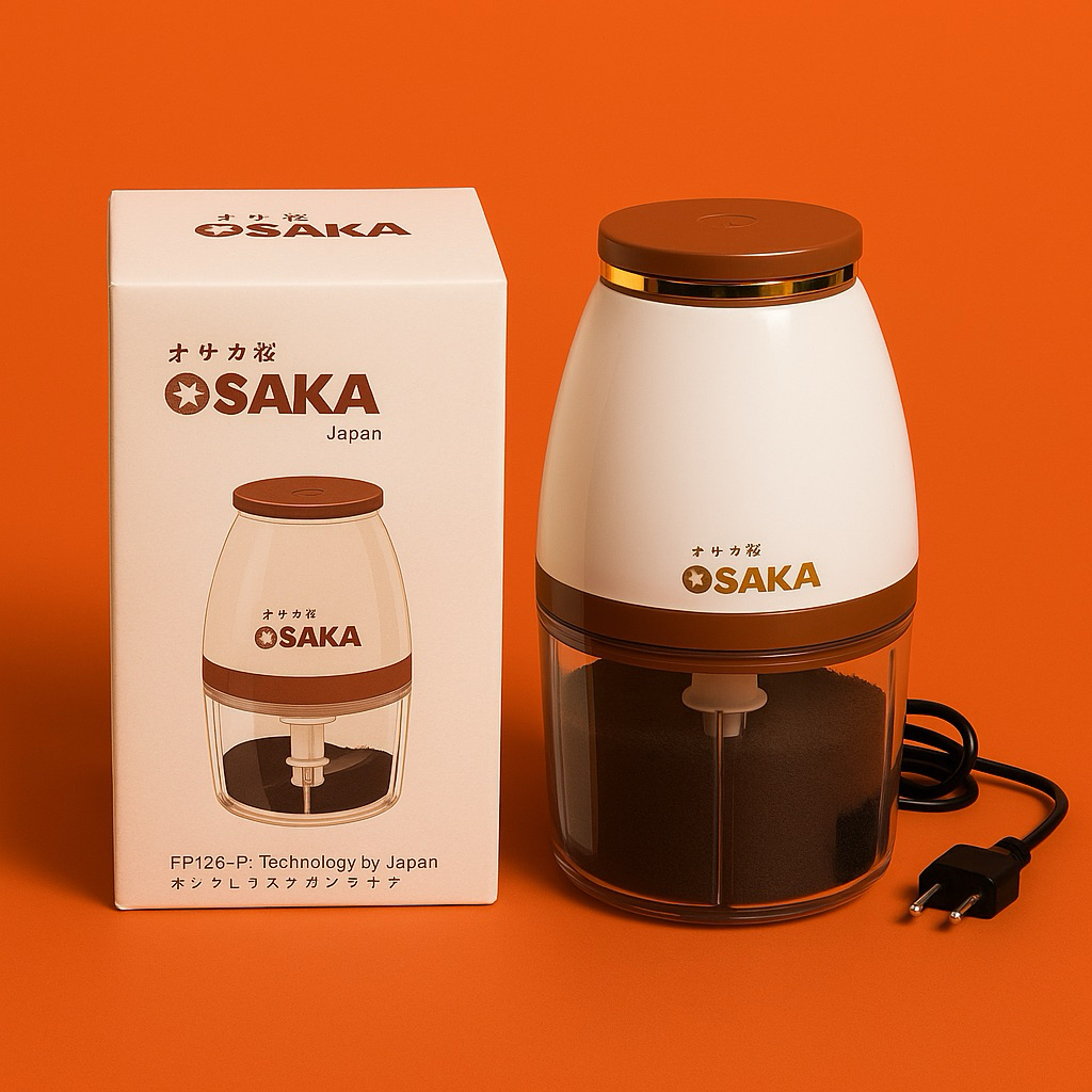 👉 Máy Xay Cà Phê OSAKA Nhật Bản FP126-P – Xay Hạt Mịn, Cối Lớn, Công Suất Mạnh, Bảo Hành 12 Tháng