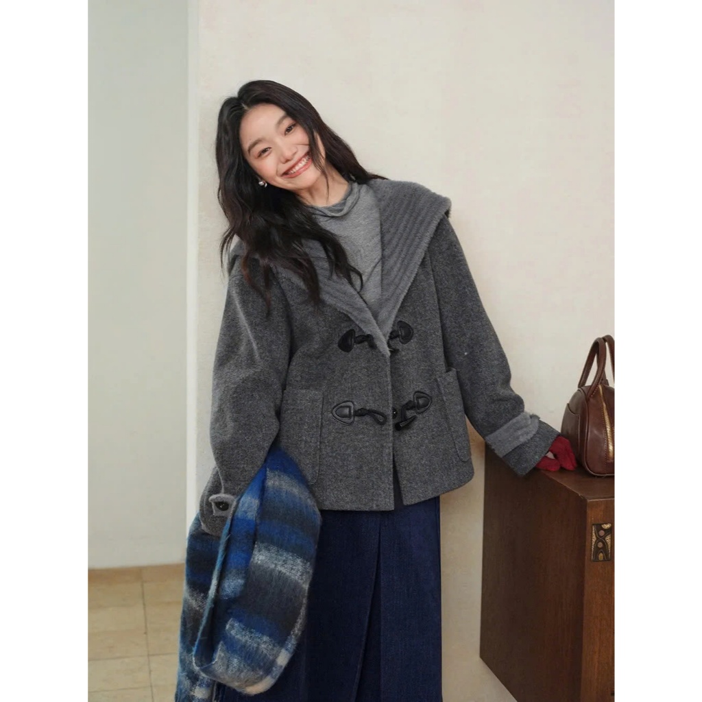 [SẴN L] Áo khoác dạ cổ thủy thủ cover Kuose
