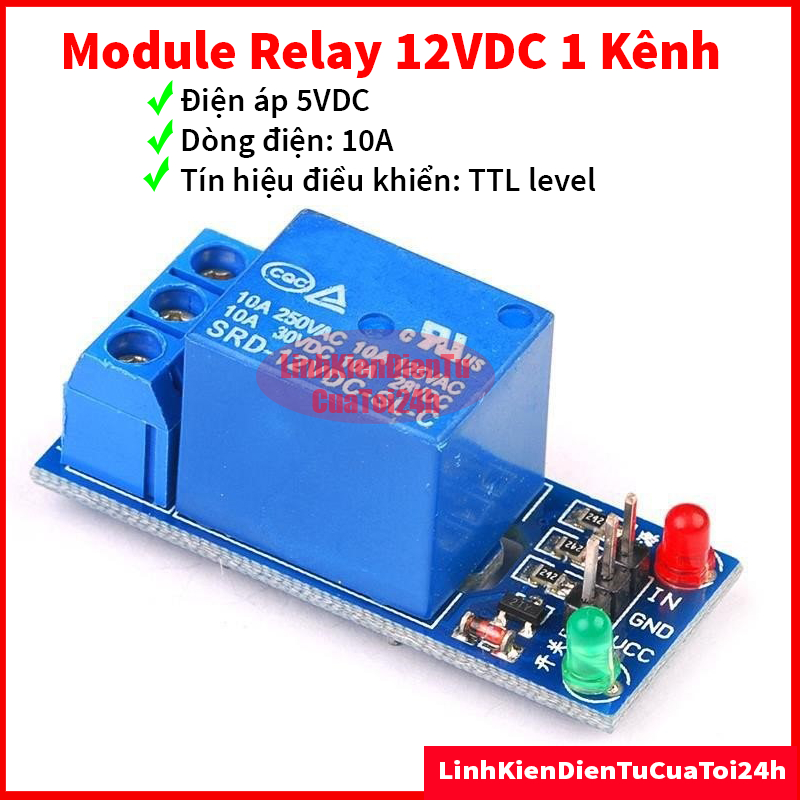 Module Relay 5VDC 12VDC 1 Kênh 2 Kênh - Mạch Relay 5V 12V 1 kênh 2 Kênh, Rơ Le 5V 12V (Có Opto bảo V
