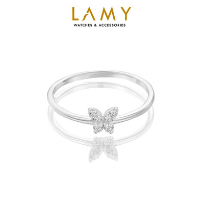 Nhẫn bạc nữ LAMY Stone Butterfly Silver Ring 8377 - Nhẫn bạc ta cao cấp
