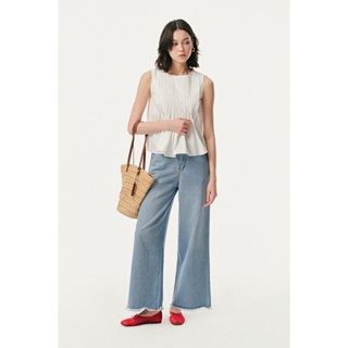  Quần bò cạp vừa ống rộng Mono Talk - MCS25Y-B30002FB 