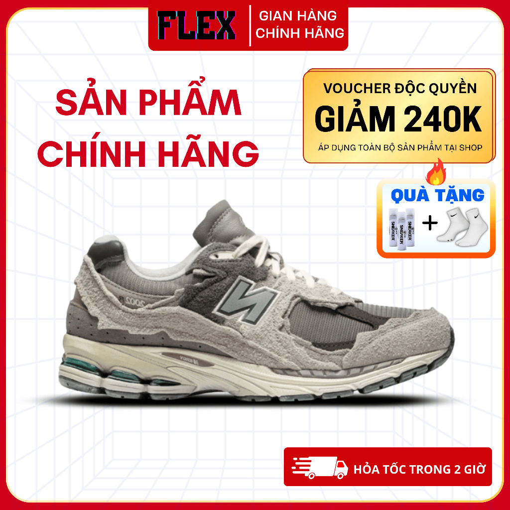 Giày NB 2002R Protection Pack ‘Rain Cloud’ M2002RDA chính hãng giành cho nam nữ, giày NB AUTHENTIC  