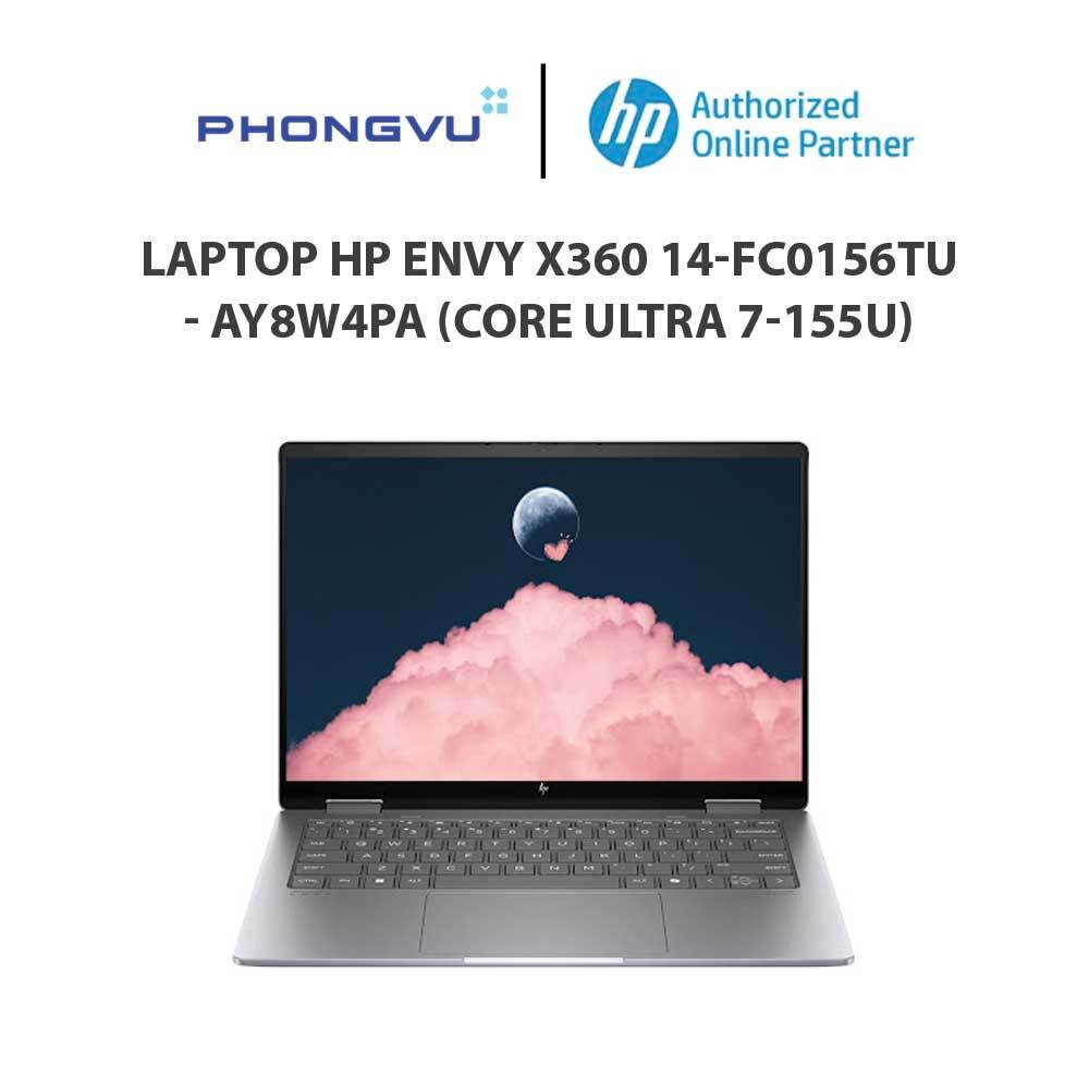 Máy tính xách tay/ Laptop HP Envy X360 14-fc0156TU - AY8W4PA (Core Ultra 7-155U) (Bạc) - Bảo hành 12