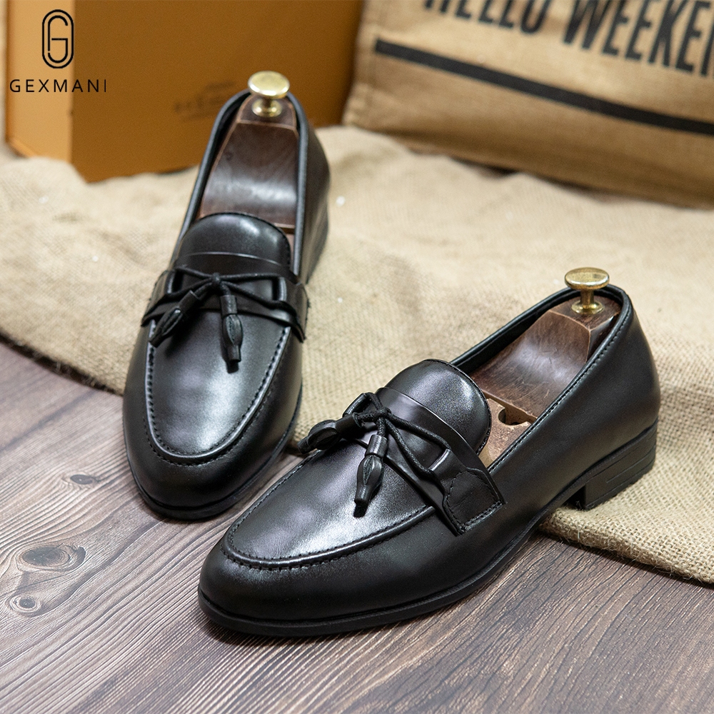 Giày lười nam da bò thật bảo hành 1 năm hàng cao cấp - Mã T33