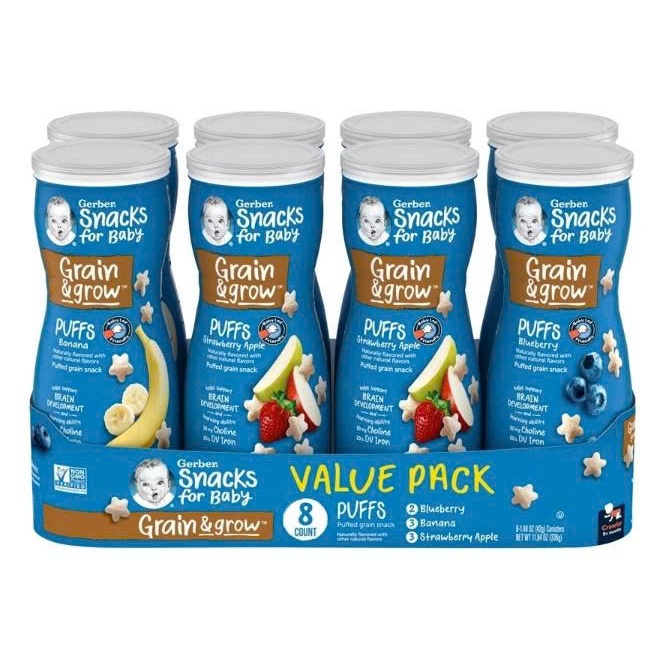 (nhiều vị) Bánh ăn dặm Gerber (49gr/42g)