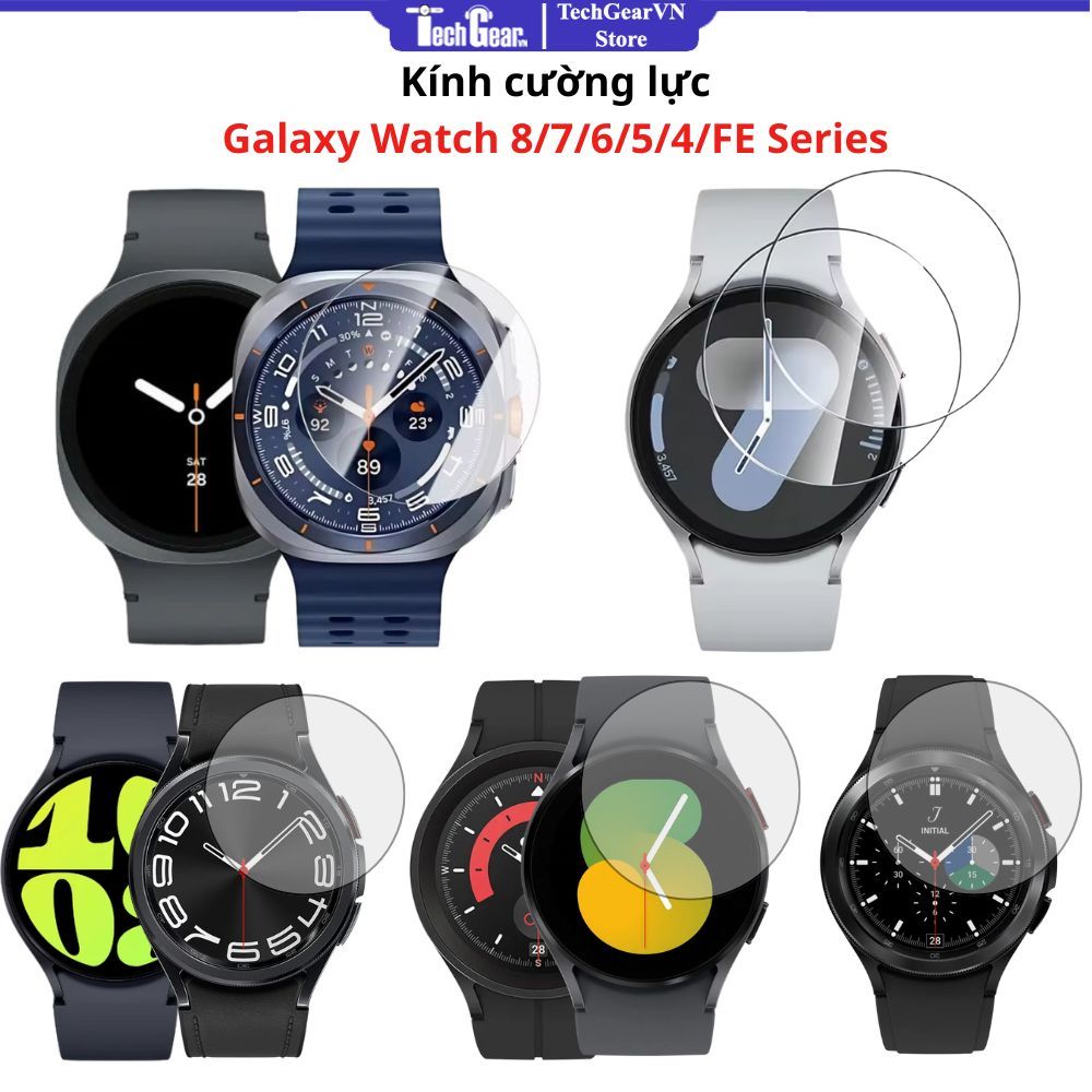 Kính cường lực dành cho Samsung Galaxy Watch 8,Watch 7,Watch 6,Watch 5/4,Watch FE