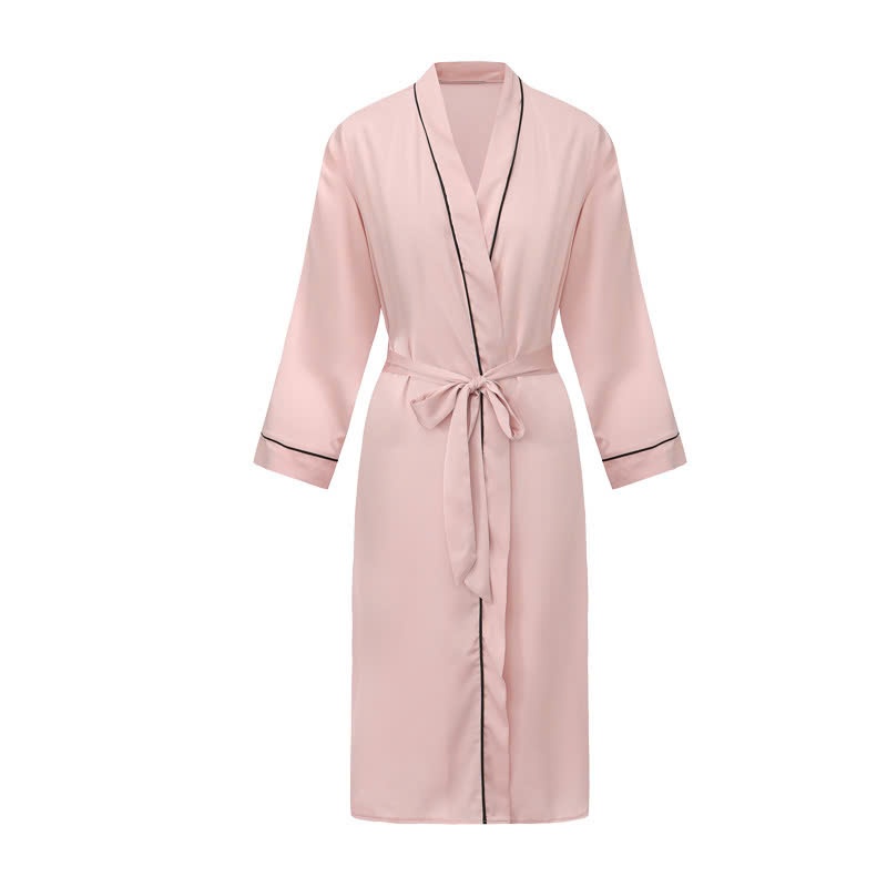 Áo Choàng Ngủ Lụa Dáng Dài Cao Cấp Đủ 5 Màu Kèm Đai Thắt Eo Sang Chảnh BS-879 | BigBuy360 - bigbuy360.vn