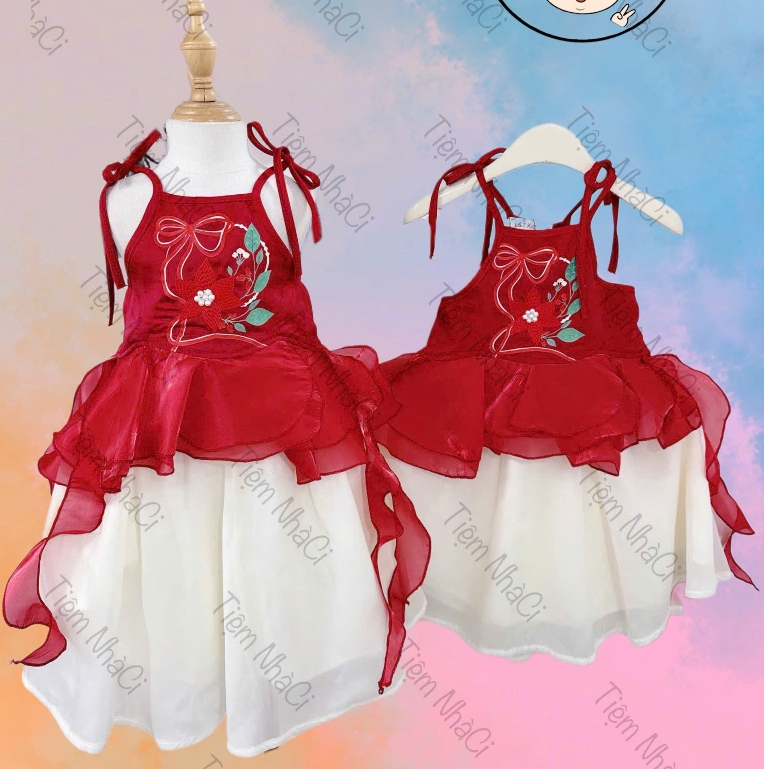 [B09] SET YẾM HOA TIẾT CHO BÉ GÁI