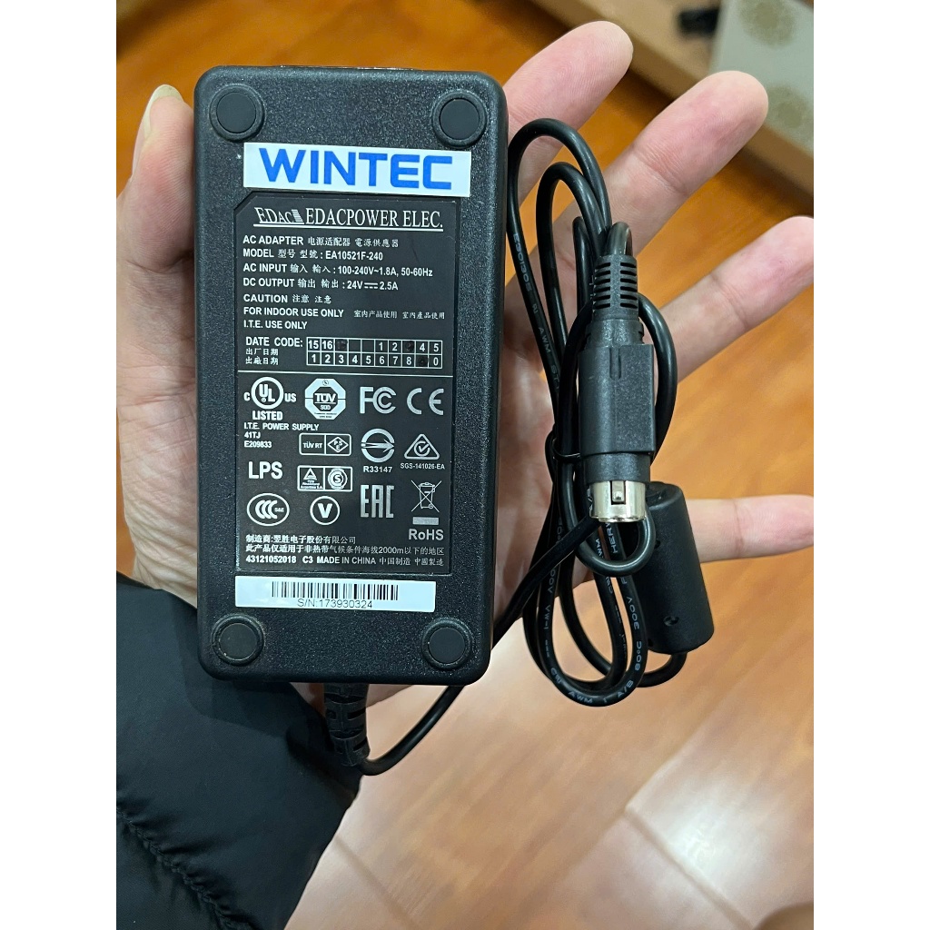 Nguồn 24V Máy In Bill POS – Phù Hợp Các Hãng Gprinter, Xprinter, HPRT, Epson – Loại Tốt