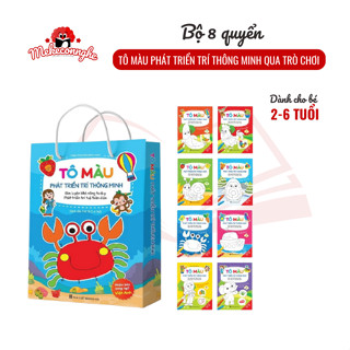 Sách - Tô Màu Phát Triển Trí Thông Minh Qua Các Trò Chơi - Dành Cho Bé Từ 2-6 Tuổi  Bộ 8 quyển  