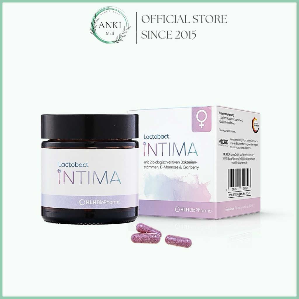Viên uống men vi sinh phụ nữ Lactobact Intima cân bằng vi sinh tự nhiên 30 viên, 60 viên - Anki Mall