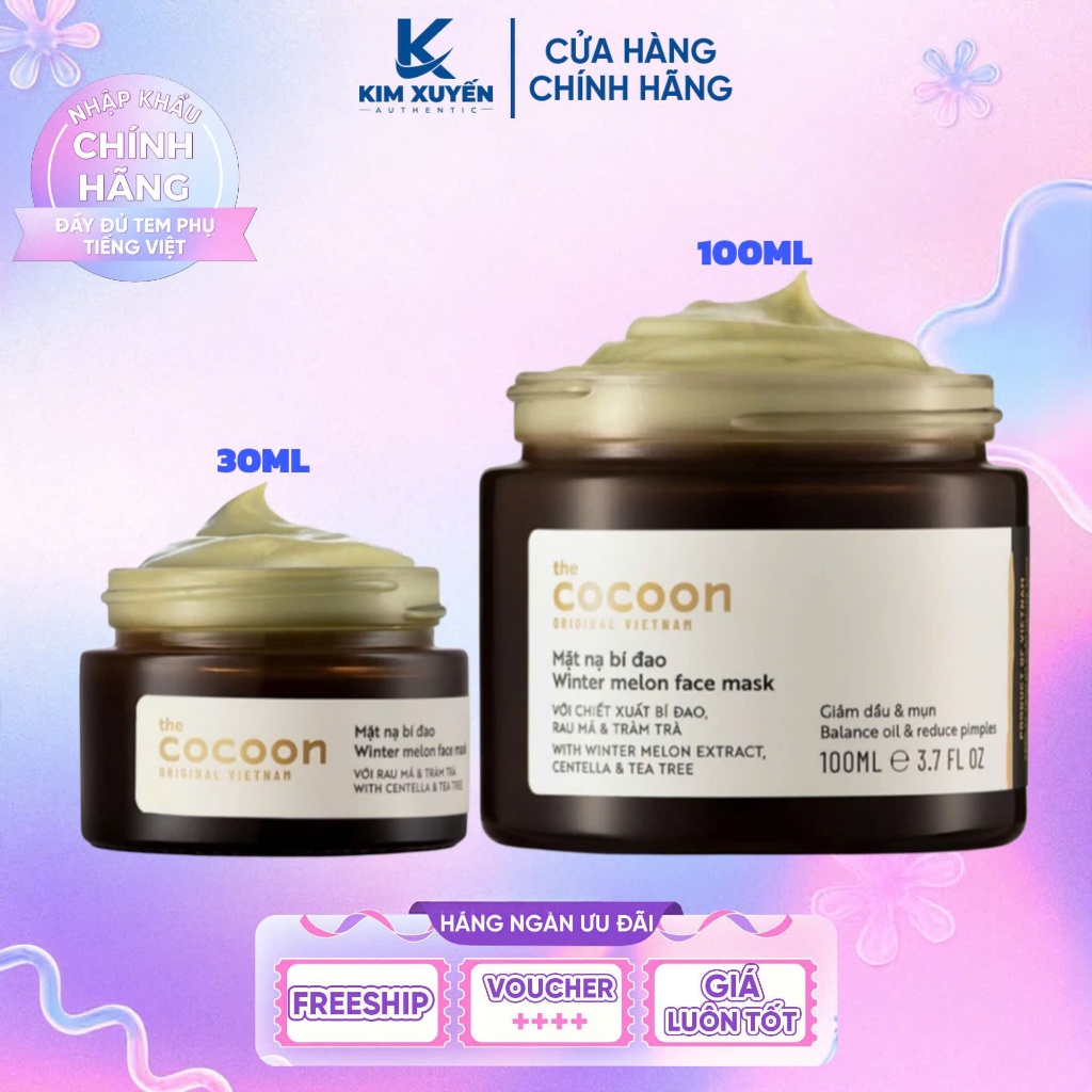 Mặt Nạ Bí Đao Cocoon Winter Melon Face Mask Skincare