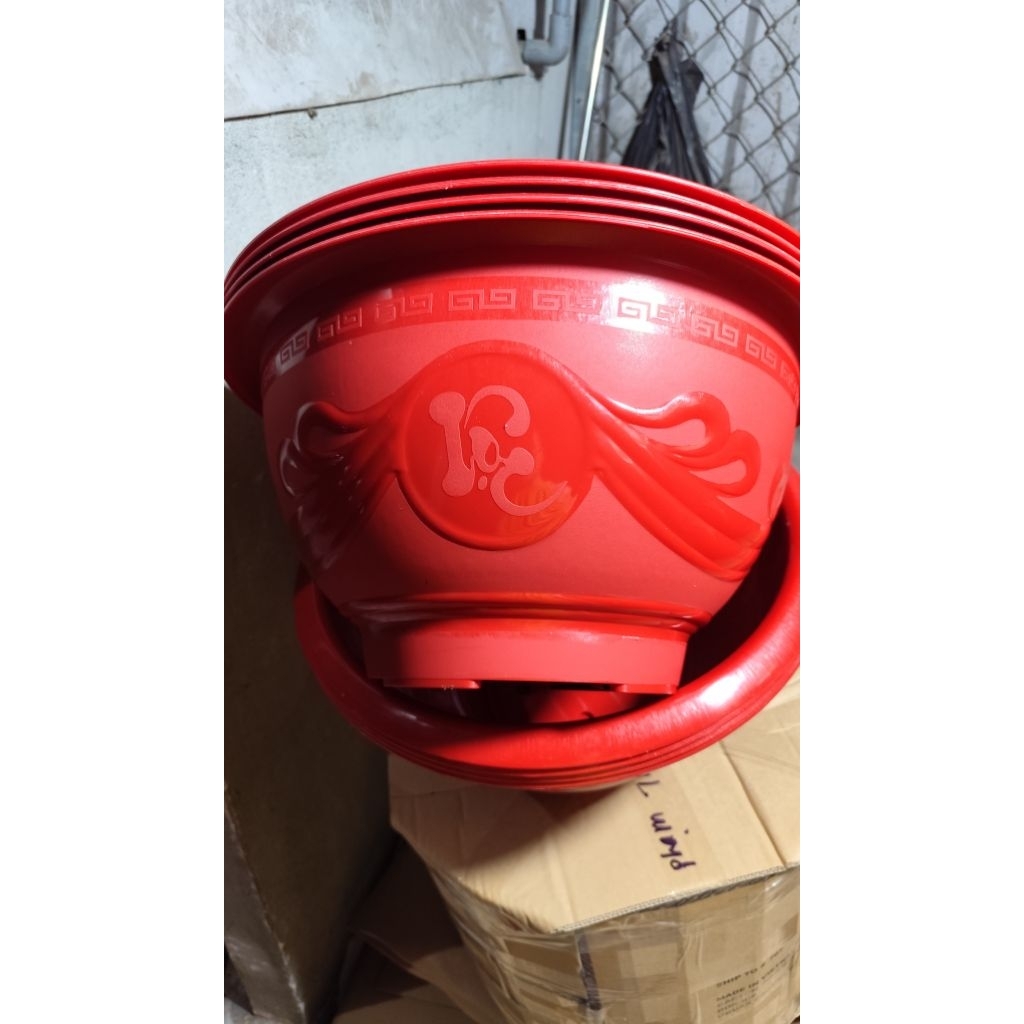 5 chậu T48 đỏ bóng , đẹp
