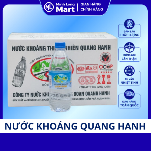 Nước khoáng Quang Hanh 500ml thùng 20 chai – nước khoáng Quang Hanh tự nhiên – nước khoáng Quang Han