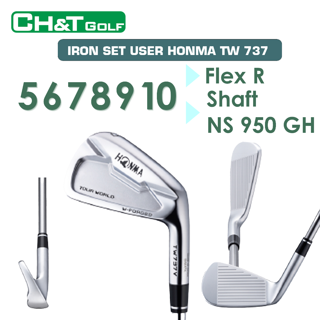 Bộ gậy golf sắt Honma TW737V 6 cây 5,6,7,8,9,10 Shaft NS 950GH Flex R nhập khẩu nhật bản