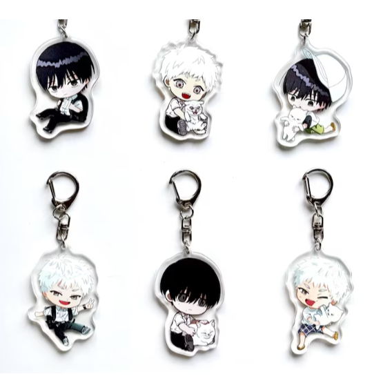 Móc khóa Acrylic "Mùa hè Hikaru đã chết", Móc khóa Acrylic hai mặt, Hikaru, Yoshiki, Móc khóa Anime,