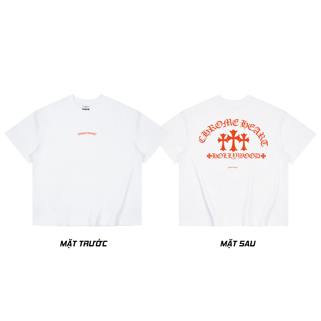 Chrome Hearts Logo Cemetry Cross T-Shirt