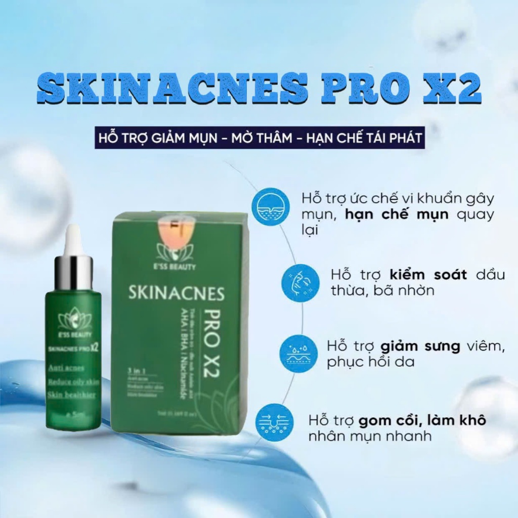 Serum Skinacnes Pro X2 - serum giảm mụn mờ thâm se lỗ chân lông drskinacnes skinacnes dr.skinacnes