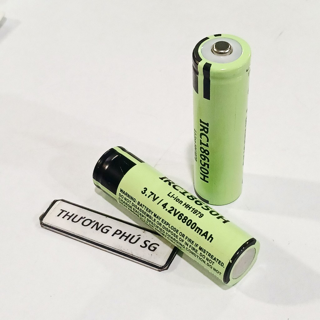 Pin 18650 IRC18650H 3.7V - 4.2V 6800mAh / Đầu Nhọn (Pin sạc li-ion 3.7V - 4.2V)