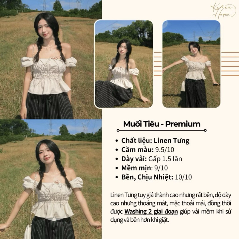 PASS ÁO KIMEE HOUSE MÀU MUỐI TIÊU PRENIUM