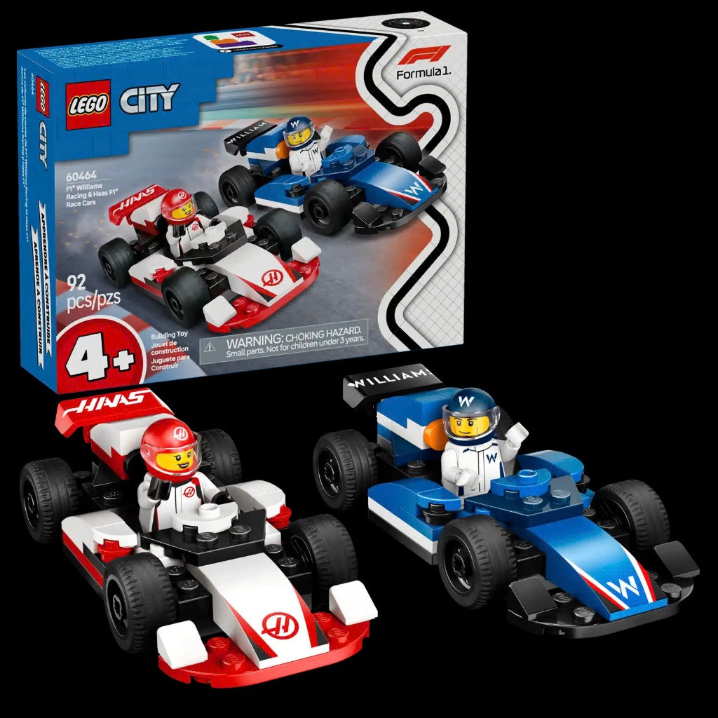 Lego 60464 Đồ Chơi Lắp Ghép F1 Williams Racing & Haas F1 Race Cars