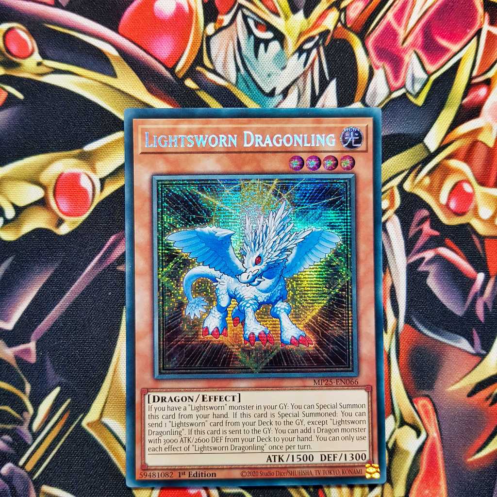 Thẻ bài Yugioh chính hãng | Lightsworn Dragonling | MP25 Secret Rare.