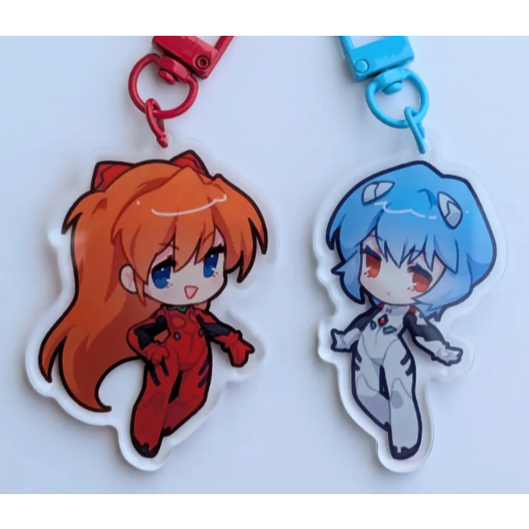 Móc khóa Rei và Asuka - Neon Genesis Evangelion