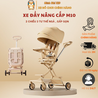  Xe đẩy phiên bản nâng cấp M-10 cho bé từ sơ sinh có kèm bàn ăn dặm đảo chiều gấp gọn Minhnhi.kid 