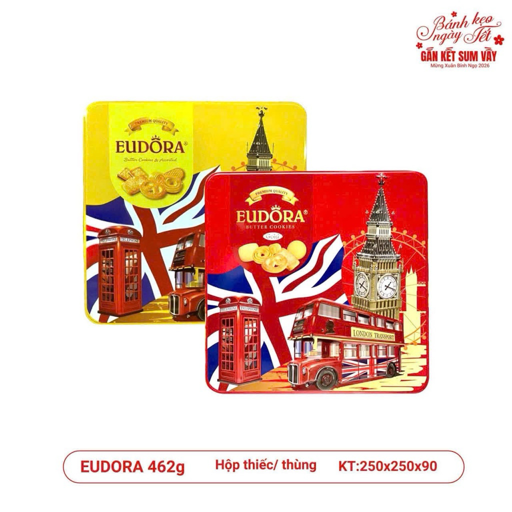 (Sỉ ib,sẵn)Bánh quy tổng hợp Eudora Hs 496g nk indonesia