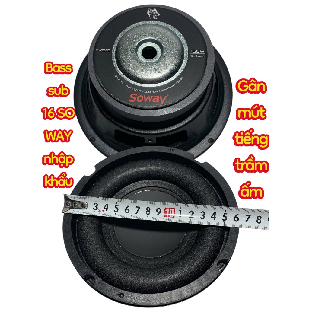 Loa sub 16 SOWAY từ 100 côn 36 gân béo - giá 1 cái - loa bass sub