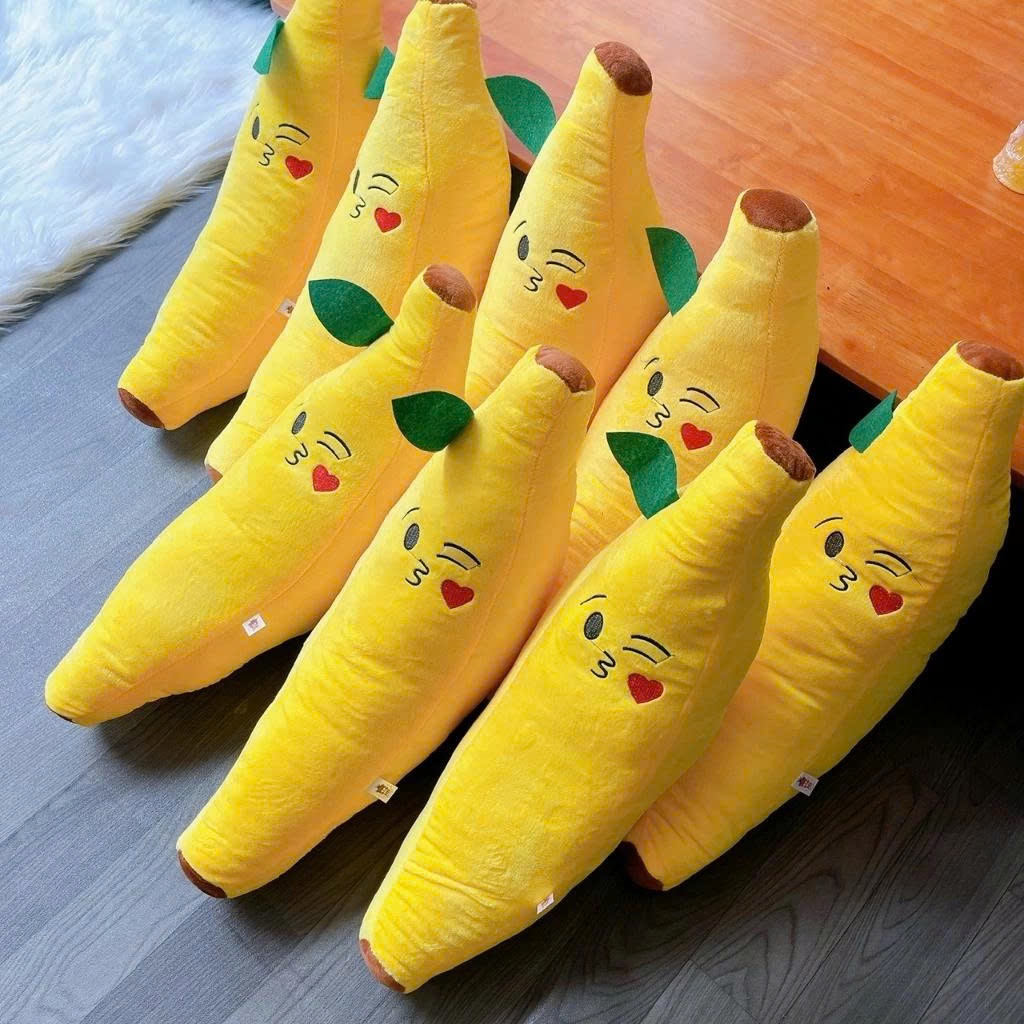Gấu bông hình quả chuối, gối ôm trái chuối mặt cười kt 60cm, gấu bông cho bé hàng cao cấp SUKEM_SHOP
